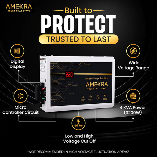 Stabilizer for AC Upto 1.5 ton Digital Display - Amekra Stabilizer