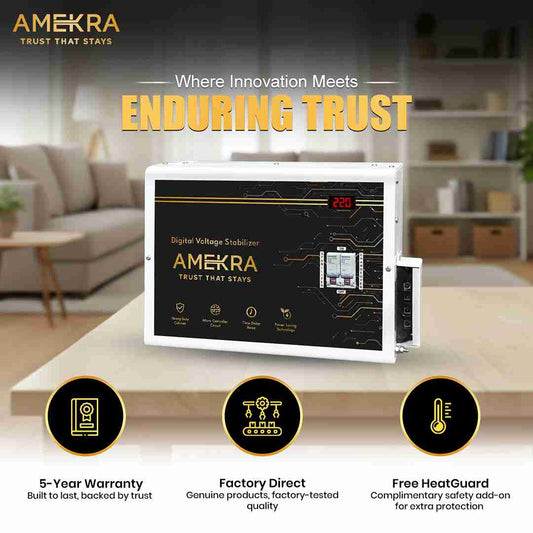 Voltage Mainline Stabilizer for Home - wall-mount -Amekra