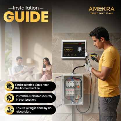 5 KVA 4000W Mainline Wall Mount Voltage Stabilizer for Single Phase Homes | 90V-280V Working Range | Aluminium