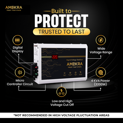 Amekra 4 kva power 3200w ac stabilizer for upto 1.5 ton