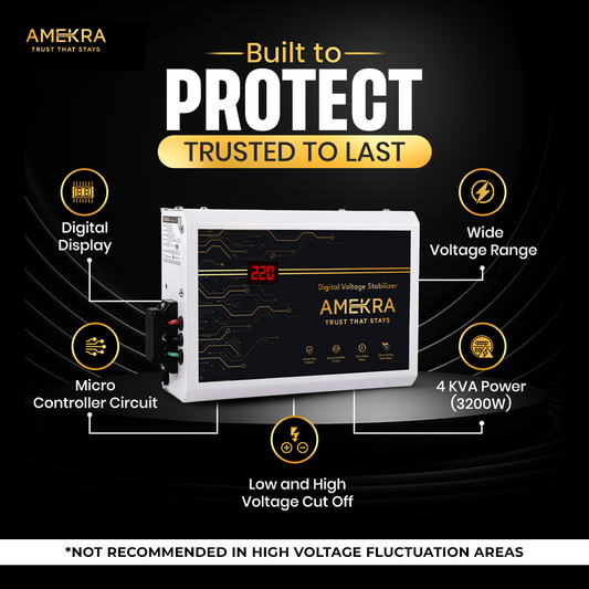 Amekra 4 kva power 3200w ac stabilizer for upto 1.5 ton