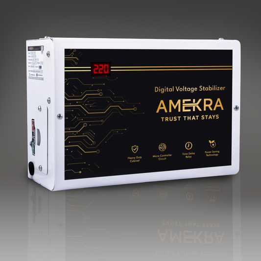 Aluminium Stabilizer for 1.5 Ton AC Digital Display Wall Mount Amekra White