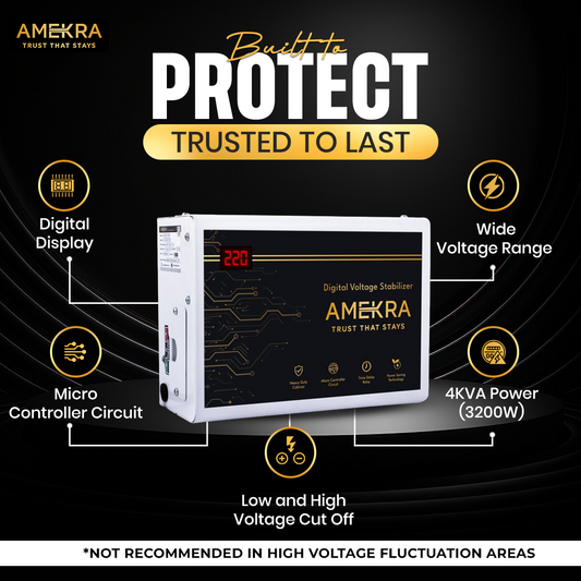 Amekra AC Stabilizer for Upto 1.5 Ton - 4 KVA 165V