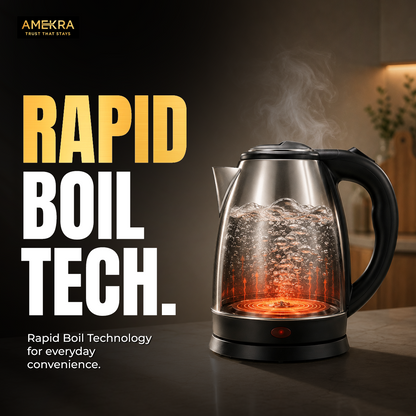 AMEKRA 1.8 L Electric Kettle – 1500W Rapid Boiling Electric Kettle
