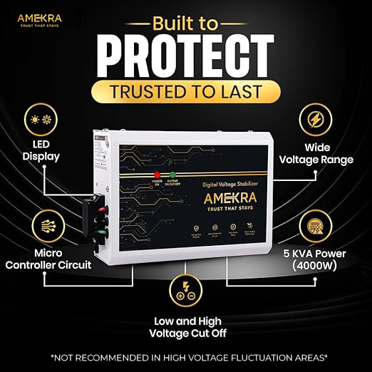Stabilizer for AC Upto 1.5 ton LED Display - Amekra Stabilizer